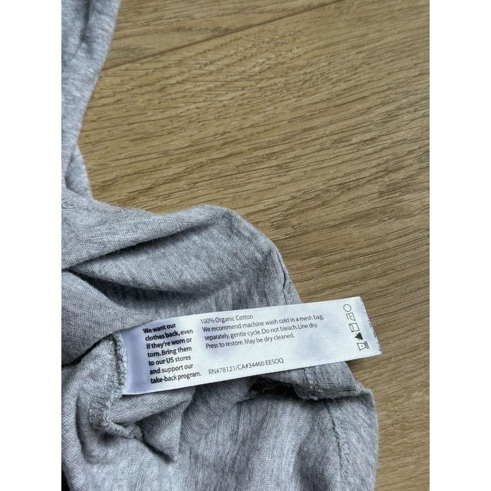 EUC Eileen Fisher gray elbow sleeve 100% cotton t-shirt melange jersey size XL - Picture 6 of 7